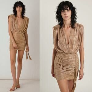 NWT NEW Sabina Musayev Blake Mini Dress in Pecan